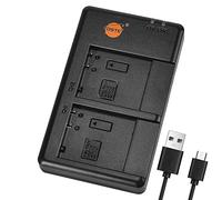 DSTE Fast Charging USB Dual Chargeur Compatible pour Panasonic DMW-BCF10E, DMW-BCG10, DMW-BCJ13E