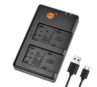 DSTE Fast Charging USB Dual Chargeur Compatible pour Panasonic VW-VBK180, VW-VBK360, VW-VBY100, VW-VBT190, VW-VBT380