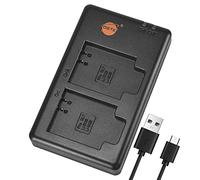 DSTE Fast Charging USB Dual Chargeur Compatible pour Sony NP-BK1, VW-VBX090/HX-WA2/WA20, Li-60B, EN-EL11 LI-50B, LI-90B, NP-150