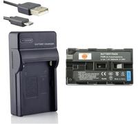 DSTE Li-ION Batterie et Chargeur USB Costume Compatible pour Sony NP-F550, NP-F330, NP-F530, NP-F570