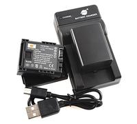 DSTE Lot de 2 batteries de rechange BP-808 et chargeur de voyage USB compatibles avec Canon FS10 FS11 FS21 FS22 FS36 FS37 FS46 FS100 FS200 FS306 FS406 HF M31 M32 M40 M41 M300 M400 HF G20 H G21