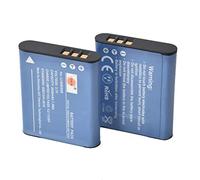 DSTE Lot de 2 Batteries de Rechange LI-90B compatibles avec Olympus SH-1 SH-2 SH-50 iHS SH-60 SP-100 Tough TG-1 Tough TG-2