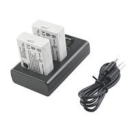 DSTE Lot de 2 Batteries de Rechange LP-E8 + Double Chargeur USB avec écran LCD Compatible avec Canon EOS 550D,600D,650D,700D,Kiss X4,Kiss X5,Kiss X6i, Kiss X7i,