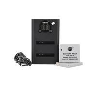 DSTE Lot de 2 batteries de rechange NB-4L NB 4L + chargeur double USB avec écran LCD compatible avec Canon PowerShot SD1100 is SD1400 TX1 ELPH 100
