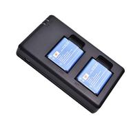 DSTE Lot de 2 Batteries de Rechange NP-BJ1 + Double Chargeur USB compatibles avec Nikon EN-EL19, Coolpix S3300, S4100, S4150, S4200, S4300, S6400, Sony RX0, RX0 II(DSC-RX0M2)