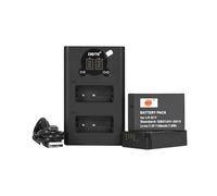 DSTE Lot de 2 batteries Li-ion à décodage complet LP-E17 + double chargeur USB avec écran LCD compatible avec appareils photo reflex numériques Canon EOS M3, M5, 8000D, 9000D, Kiss X8i, Rebel T6i