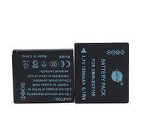 DSTE Lot de 2 batteries Li-ion compatibles avec appareil photo Panasonic DMW-BCF10E, DMW-BCF10, DMC-FH3, DMC-FT4, DMC-FX68, DMC-FX550, DMC-TS3, DMC-FH20, DMC-FX60, CGA-S106B