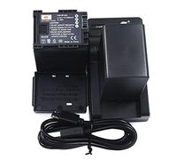 DSTE® Lot de 2 batteries Li-ion rechargeables BP-828 + DC26U pour Canon VIXIA HFS10 HFS11 HFS20 HFS21 HFS30 HFS100 HFS200 HF11 HF20 HF21 HF200 HG20 HG21 HFG10 HFG20. Appareil photo HFG30, HFM30, HFM31, HFM32, HFM300, HFM301, HFM40, HFM41, HFM400, XA10, XA20, XA25.