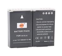 DSTE Lot de 2 batteries Li-ion rechargeables EN-EL22 (7,2 V 1400 mAh) compatibles avec appareil photo Nikon 1 J4 Nikon 1 S2