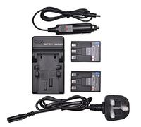 DSTE Lot de 2 batteries Li-ion rechargeables NB-3L + chargeur de voyage et de voiture compatible pour Canon PowerShot SD500 SD550 IXUS 700 IXUS 750 IXUS i IXUS i5 IXUS II IXY Digital 600 700 D30 L L2