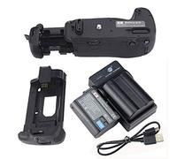 DSTE Lot de 2 piles EN-EL15 + chargeur USB avec poignée d'alimentation MB-D16 compatible avec appareil photo numérique Nikon D750