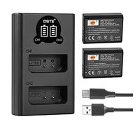 DSTE LP-E10 Batterie (Paquet de 2) et Chargeur Compatible avec Canon EOS Rebel T3, EOS 1100D, Rebel T5, Kiss X70, Kiss X80, 1200D, 1300D