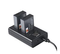 DSTE LP-E17 Batteries de caméra, Ensemble de Chargeur de Batterie 2pcs Compatible avec Canon EOS M3,M5 appareils Photo numériques SLR (Port USB Type-C et Port USB-A 2.0)