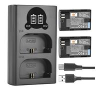 DSTE LP-E6 Batterie (Paquet de 2) et Chargeur Compatible avec Canon EOS 5D Mark II, 5DS, 6D, 7D, 7D Mark II, 80D, 70D, 60D