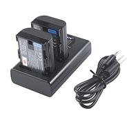 DSTE LP-E6 LP-E6 LP-E6N LP-E6NH Lot de 2 piles de rechange + chargeur USB double avec écran LCD Compatible avec Canon EOS 5D Mark III, 5DS R,60Da,70D,7D Mark II, 7D Mark III, XC10, XC15