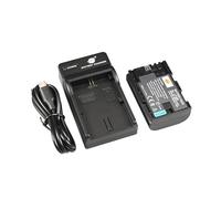 DSTE LP-E6P (7,4 V/2400 mAh) Batterie Li-ion et chargeur micro USB compatible avec Canon EOS R5 Mark II, R5 2,7D MarkII, 7D MarkIII, XC10, XC15 appareil photo numérique LP-E6 LP-E6N LP-E6NH
