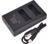Dste Mh-23 Chargeur Double Usb, Avec Écran Lcd, Compatible Avec Nikon En-El9 Enel9 En-El9A, Alimentation Par Câble Usb De Type C Vers Connecteur Usb-A 2.0[Z710]