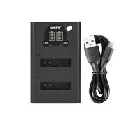 DSTE NB-5L NB 5L CB-2LX Chargeur double USB avec écran LCD compatible avec appareil photo numérique Canon PowerShot S100, S110, SD900 is, SD950 is - Alimenté par câble USB de type C vers USB-A 2.0