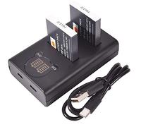 DSTE NB-6L NB-6LH Batterie (Paquet de 2) et Double USB Smart LED Chargeur Compatible avec Canon Powershot SX510 HS, SX280 HS, SX500 is, SX700, D20, S90, D30