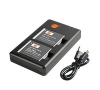 DSTE NB-6LH 6L Lot de 2 batteries rechargeables de rechange et double chargeur compatibles avec Canon PowerShot SX280 HS, SX500 is, SX510 HS, SX600 HS, SD4000 is, D10, D20, ELPH 500 HS, S90, S95, S120