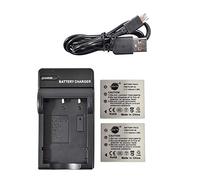 DSTE NP-40 Lot de 2 batteries Li-Ion et chargeur micro USB compatibles avec Fujifilm NP-40N FinePix F460 F470 F480 F610 F650 F402 F403 F420 F455 F700 F710 F810 F8111 J50. V10 Z1 Z2 Z3 Z5fd Camera