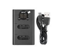 DSTE NP-BX1 NP-BX1/M8 Chargeur double USB avec écran LCD Compatible avec Sony ZV1, DSC-HX300, DSC-H400, DSC-HX400, DSC-HX50 - Alimentation par câble USB de type C vers connecteur USB-A 2.0