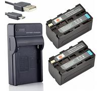 DSTE NP-F750 Li-ION Batterie (2-Pack) et Chargeur USB Costume Compatible pour Sony DCR-TRV820 CCD-SC55 CCD-TRV81 DCR-TRV820K CCD-SC65 CCD-TRV815 DCR-TRV9 CCD-TR3 CCD-TRV82 DCR-TRV900 CCD-TR3000