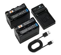 DSTE NP-F970 Lot de 2 Batteries pour Appareil Photo Sony CCD-TR500, CCD-TR511E, CCD-TR512E, CCD-TR515E, CCD-TR516, CCD-TR516E, CCD-TR517, CCD-TR55, CCD-TR57