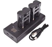 DSTE NP-FM500H Lot de 2 Batteries de Rechange + Double Chargeur USB avec écran LCD Compatible avec Sony a200, a300, a350, a700, Alpha a58, a99, DSLR-A100/B, DSLR-A100K/B, DSLR-A100W/B, DSLR-A300