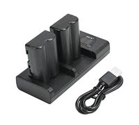 DSTE NP-FM500H Lot de 2 Piles de Rechange + Chargeur USB Double avec écran LCD Compatible avec Sony a200,a300,a350,a700,Alpha a58, a99,DSLR-A100/B,DSLR-A100K/B