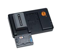 DSTE NP-FP50 Lot de 2 batteries de rechange rechargeables et double chargeur compatibles avec Sony NP-FP30, DCR-30, DVD103, DVD105, DVD202E, DVD203, DVD205, DVD304E, DVD305, etc