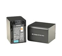 DSTE NP-FV70 Lot de 2 batteries Li-ion rechargeables compatibles avec Sony DCR-SX21, DCR-SX44, DCR-SX45, DCR-SX63, DCR-SX65, DCR-SX83, DCR-SX85, FDR-AX100