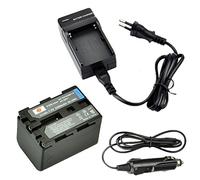 DSTE NP-QM71D NP-QM71 NP-FM70 Batterie + Chargeur de Voyage Compatible pour Sony CCD-TRV107,CCD-TRV108,CCD-TRV118,CCD-TRV128,CCD-TRV138,CCD-TRV150,CCD-TRV228,CCD-TRV250,CCD-TRV270