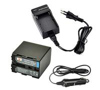 DSTE NP-QM91D Rechange Batterie et DC01E Voyage Chargeur pour Sony NP-QM91 CCD-TRV118 CCD-TRV128 CCD-TRV138 CCD-TRV228 CCD-TRV308 CCD-TRV318 CCD-TRV328 CCD-TRV338 DCR-DVD100 DCR-DVD101 DCR-DVD200