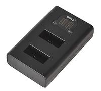 DSTE Remplacement pour chargeur de batterie double LCD SPCC1B compatible avec caméra GoPro MAX avec port Type-C et micro-USB