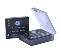 DSTE S005E Lot de 2 batteries Li-ion compatibles avec appareil photo numérique FU FILM FINEPIX F20 F40FD Panasonic DMC-FS1 FXO1BS RICOH CAPLIO DB-60 BP-DC4 CGA-S005 DMW-BCC12 3,7 V 1750 mAh