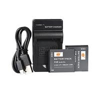 DSTE SLB-07A Lot de 2 batteries Li-ion et chargeur micro USB compatibles pour Samsung SLB-07 SLB-07B SLB-07EP PL150 PL151 ST45 ST50 ST500 ST550 ST560 ST600 TL100 TL210 TL220 TL225 90 Caméra