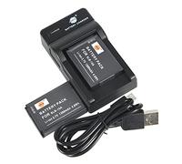 DSTE SLB-10A Batterie Li-ION (2 pièces) et Chargeur Micro USB Compatible avec Samsung SL420 TL9 WB150F WB250F HMX-U20 HZ10W HZ15W IT100 L100 L310W M310W NV9 Digital Kamera ALS Samsung SLB10A