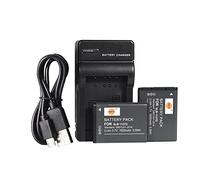 DSTE SLB-1137D Lot de 2 batteries Li-ion et chargeur micro USB pour appareil photo numérique Samsung i80 i85 i100 L74 Wide NV11 NV24HD NV30 NV40 NV100HD NV103 NV106HD TL34HD