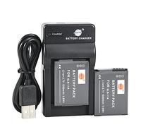 DSTE SLB-11A Lot de 2 Batteries Li-ION et Chargeur Micro USB compatibles avec Samsung WB600 WB650 WB700 CL65 CL80 EX1 HZ25W HZ30W HZ35W HZ50W