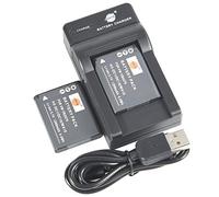 DSTE VW-VBX070 Li-ION Batterie (2-Pack) et Chargeur USB Costume Compatible pour Panasonic HX-DC1 HX-DC10 HX-DC10EB-K HX-DC10EF-K HX-DC10GK HX-DC15 HX-DC1EB-H