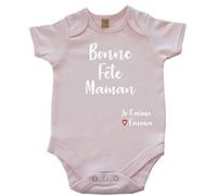 DSTNY Body bébé, Bonne fête maman, première fête des mères, cadeau pour maman de la part de papa, surprise, cadeau personnalisé (rose, 3-6 mois)
