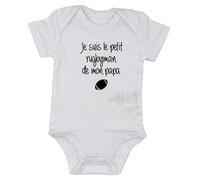 DSTNY Body Bébé Chute…Je regarde le rugby avec Papa Blanc 0-3 mois