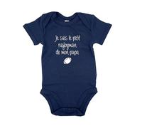 DSTNY Body Bébé Chute…Je regarde le rugby avec Papa Bleu marine 3-6 mois