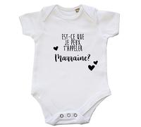 DSTNY Body Bébé Est ce que je peux t'appeler ma marraine Blanc 0-3 mois