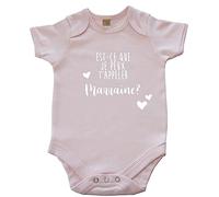 DSTNY Body Bébé Est ce que je peux t'appeler ma marraine rose 0-3 mois