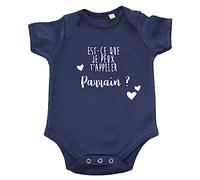 DSTNY Body Bébé Est ce que je peux t'appeler mon parrain Bleu marine 6-12 mois