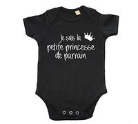 DSTNY Body bébé fille Je suis la petite princesse de parrain - Noir (taille 3-6mois)