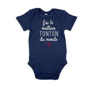 DSTNY Body Bébé J'ai le meilleur tonton du monde Bleu marine 12-18 mois
