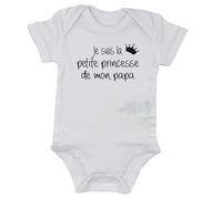 DSTNY Body Bébé Je suis la petite princesse de mon papa cadeau naissance pour bébé